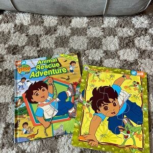 Go Diego Go Animal Rescue Adventure Book and Puzzle Set